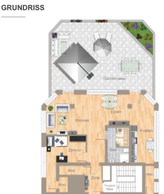 Im Herzen Von Wiesdorf- Blick Auf Das Bayer-Kreuz -Appartement Mit 2 Schlafzimmern-Fuer 3 Personen -Zentral Gelegen - Friedrich Ebert Platz 5A , 4Te Etage - Dachterrasse Und Sauna - Kaution Pflicht - Leverkusen Ngoại thất bức ảnh